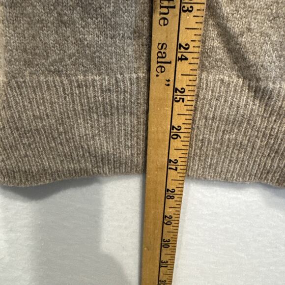 J Crew Sweater Mens L Beige 100% Lambs Wool Shawl Collar Preppy Office Casual - Picture 7 of 7